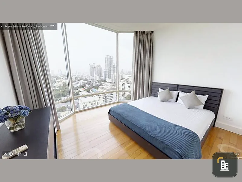 For rent, Royce Private Residences, size 111 sq.m., 18th floor, no block view, fully furnished, must book.