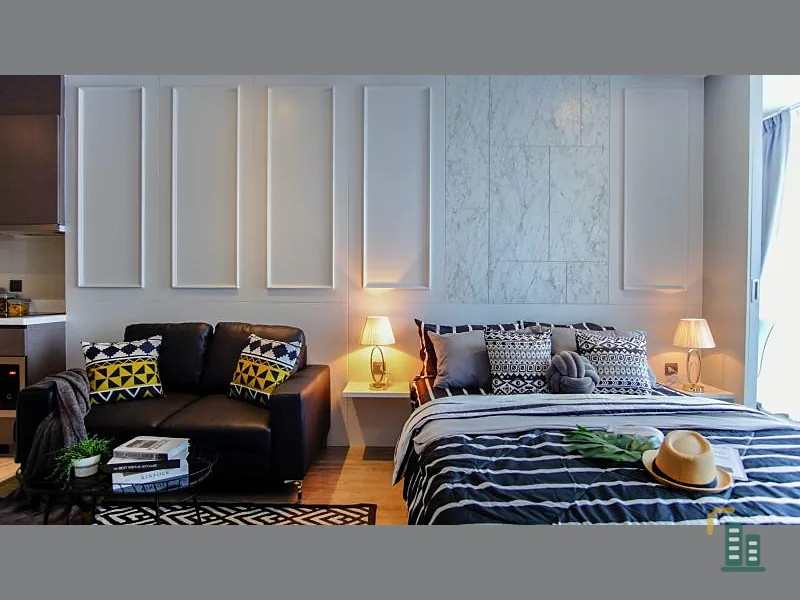 Condo for rent at Rhythm Ekkamai, clean, elegant room, full built, carry a single bag Hurry and come in before falling out.