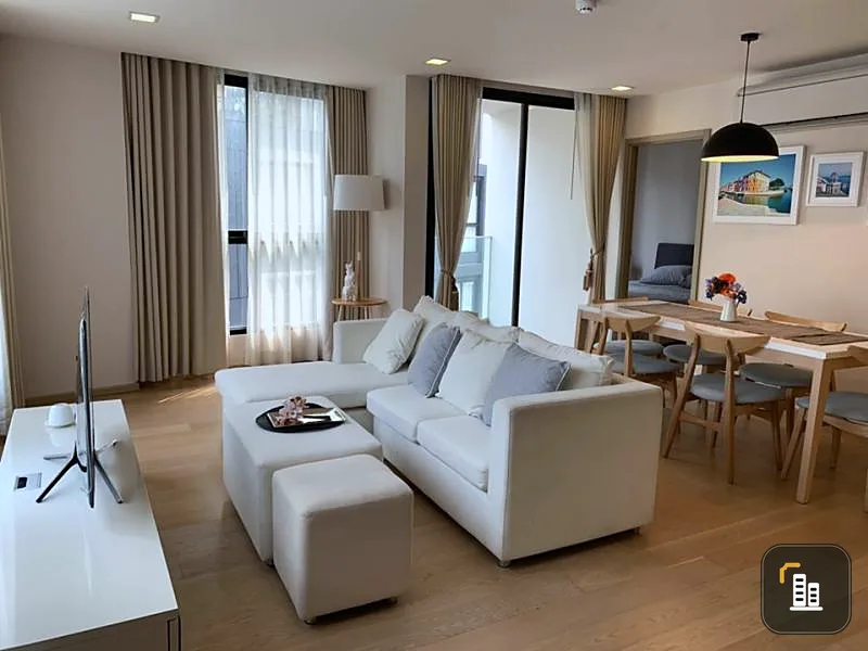 For rent liv @ 49 (sukhumvit 49) size 2 bedrooms 2 bathrooms fully furnished with washing machine Comfortable and convenient