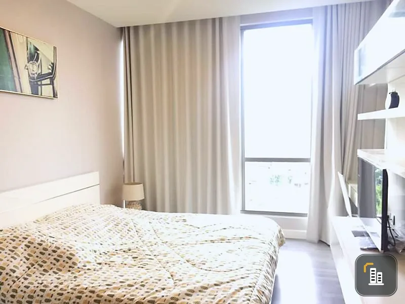 For rent, The Room Rama 4, beautiful decoration, fully furnished, very good view, 1 bedroom, ready to move in. If you are slow, you will miss it.