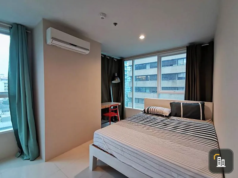 Condo for rent, Sukhumvit, Living Town, 2 bedrooms, 1 bath, new built-in room, fully furnished, ready to move in.