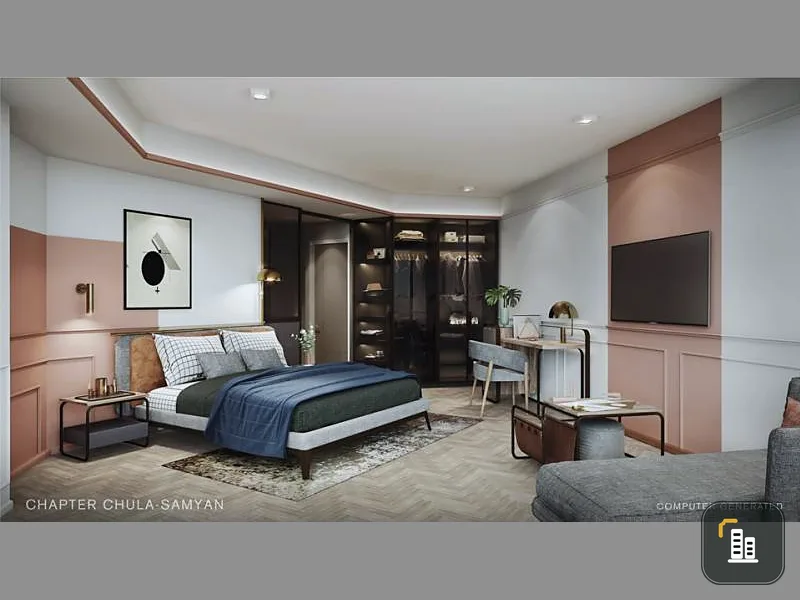 Baan Kasemsan 1 condo for sale, corner room, 2 sides view, ICONSIAM view, fully furnished, ready to move in .. get !!