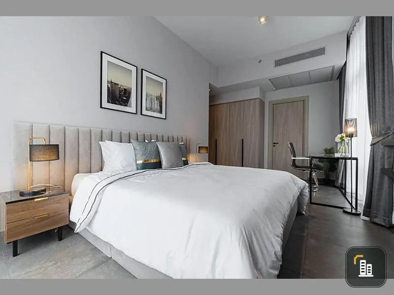 Condo for rent, The Lofts Asoke, 26th floor, beautiful view, beautiful room, convenient transportation, don't wait !!