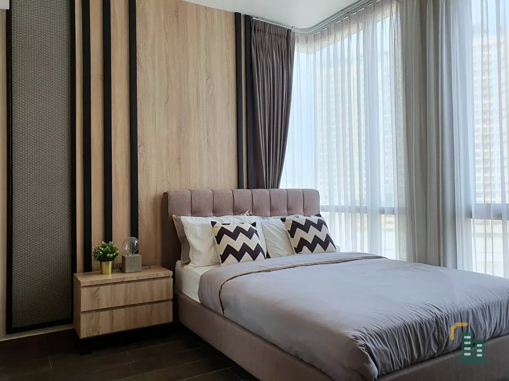 Condo for rent / sale, The Lofts Ekkamai, corner room decorated in elegant style, ready to move in