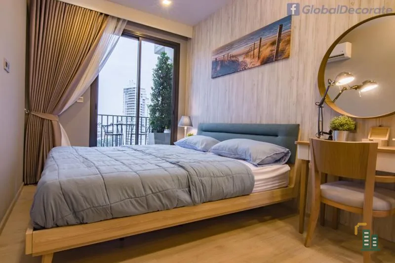 Luxury condo for rent, M Thonglor 10, size 35 sq.m., beautiful room, fully furnished, with washing machine Ready to move in