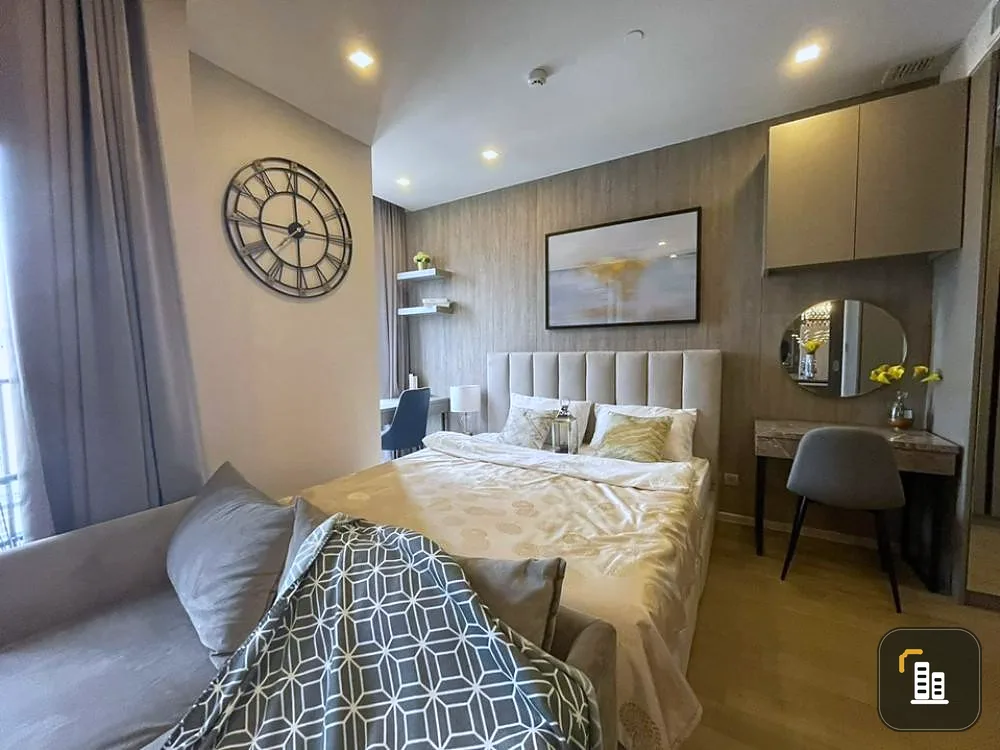 Condo for rent, Ashton Asoke, high floor (30), beautiful view, furniture + complete electrical appliances, good location, do not wait !!