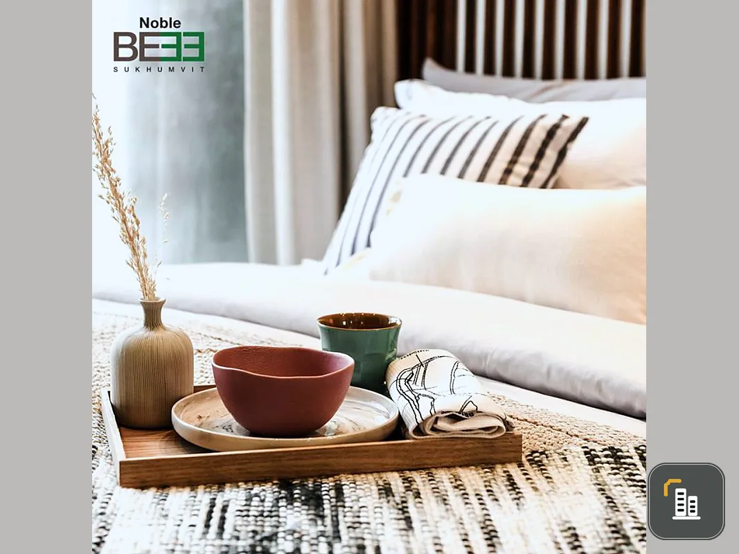 Resale down payment for Noble B Sukhumvit 33, 17th floor, corner room, near the train, convenient to travel, miss it and regret !!