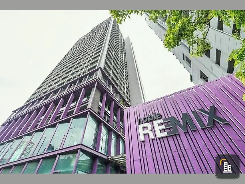 Condo for rent, Noble Remix Sukhumvit 36, next to BTS Thonglor, 19th floor, beautiful view, fully furnished, ready to move in, don't miss!