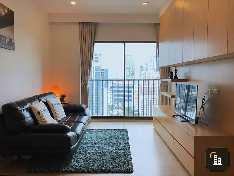 Noble Refine Condo for rent, high floor, open view, the room is not hot, comfortable air, beautiful decoration, pleasant atmosphere, fully furnished