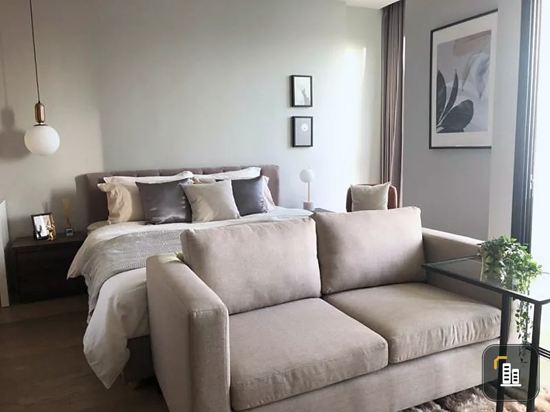 Condo for rent, Ashton Chula-Silom, beautiful room, fully furnished, warm style, elegant style, complete electrical appliances Ready to move in