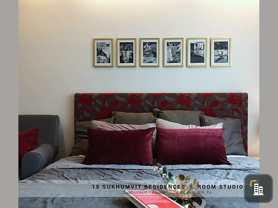 Condo for rent 15 Sukhumvit Residences, near BTS Asoke-Nana, shopping center, complete Can't miss it !!