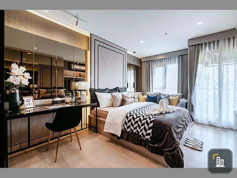 Condo for rent, Life One Wireless, premium room Fully decorated Fully furnished Free housekeeping, very good location, near BTS, book now.