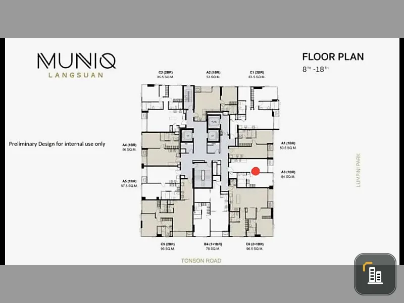 Urgent sale, Muniq Langsuan Condo, beautiful floor plan, this location is very rare, garden view, very pleasant location, near BTS, near MRT