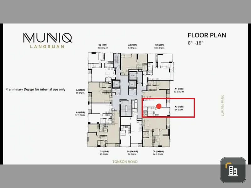 Urgent sale, Condo Muniq Langsuan, beautiful floor plan, garden view, not too high and not too short, very good location, near BTS, near MRT.