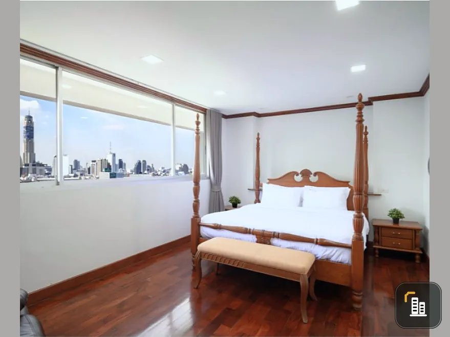 Condo for rent, First Tower, very nice room, spacious, comfortable, not uncomfortable, beautiful city view, fully furnished Easy to travel location Hurry and make a reservation.