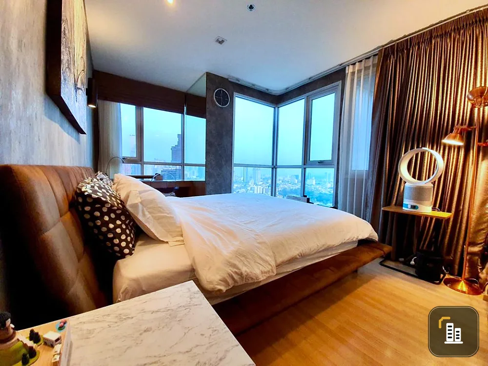 Condo for rent, Rhythm Sathorn, large room, fully furnished, high floor, clear view.