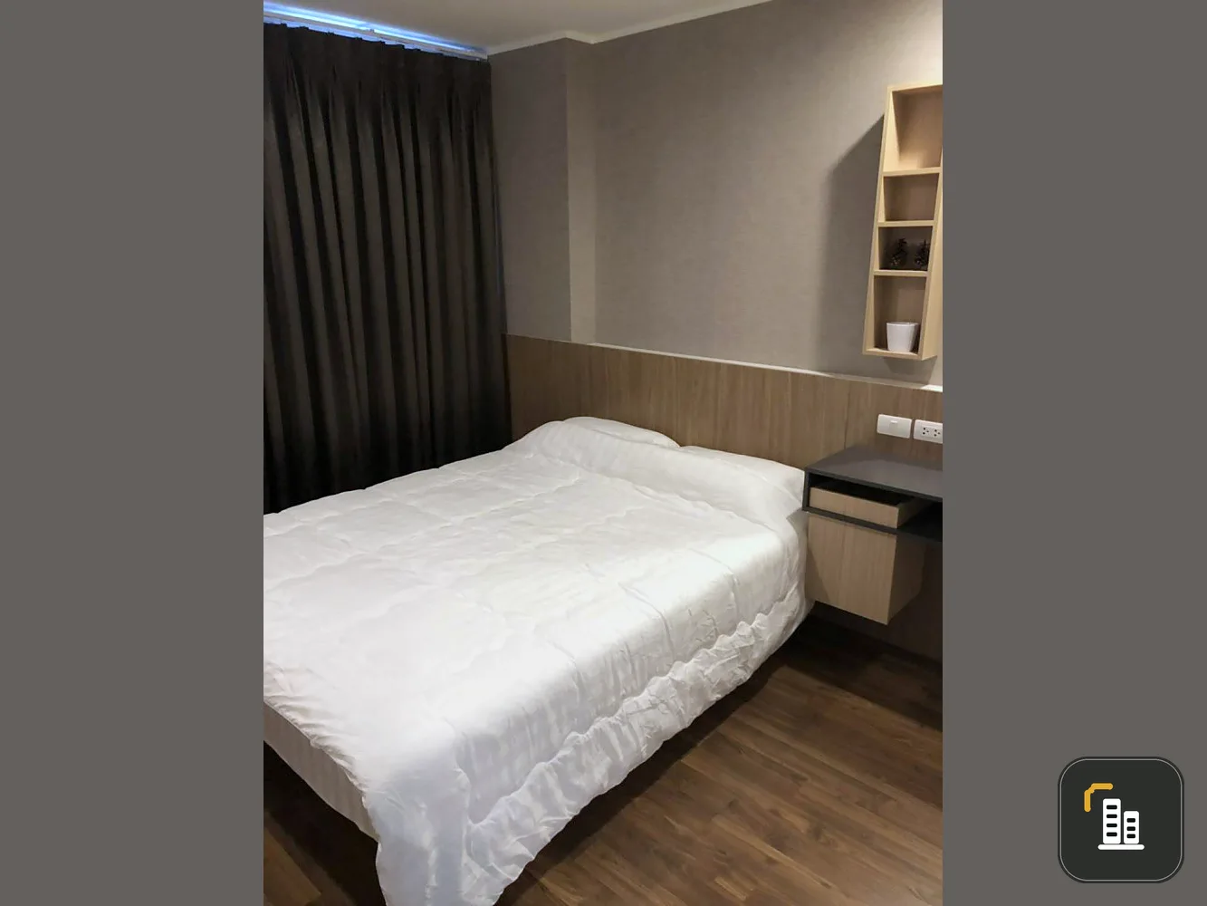 U Delight Ratchavipha for sale, beautiful room, clean, new, warm tone, garden view, fully furnished and electrical appliances, don't miss it.