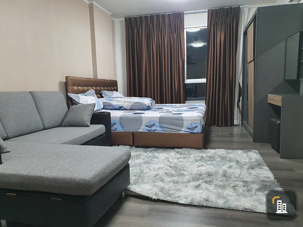 For rent!! D Condo Campus Resort Abac Bangna Abac Beautifully decorated room. Ready to move in. Don't miss it!!