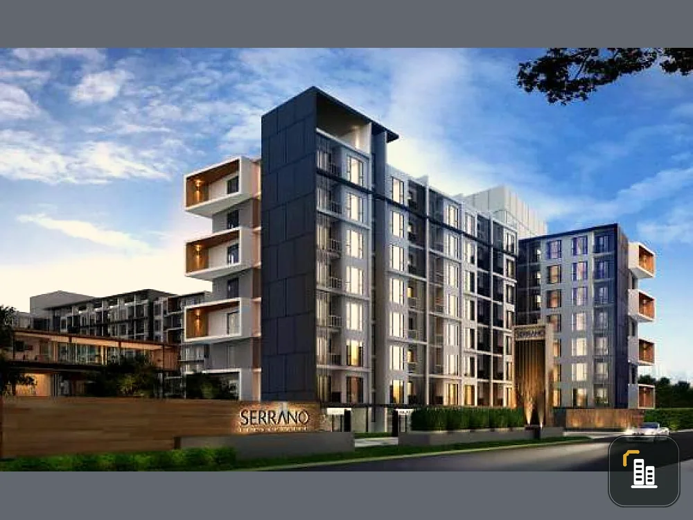 For rent, Serrano Condominium Rama 2, Building B, 2nd floor, fully furnished, near Central Do not miss!