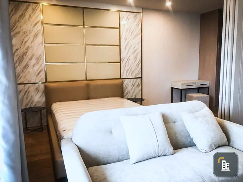 Condo for rent, Q Chidlom Phetchaburi, 28th floor, fully furnished. You can just drag your bag in.