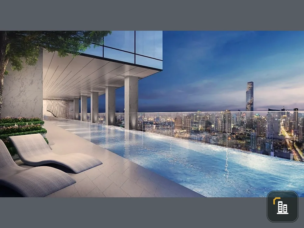 Condo for sale, The Line Sathorn, area 32.50 sq m., 6th floor, 1 bedroom, 1 water, missed, I have to regret it.