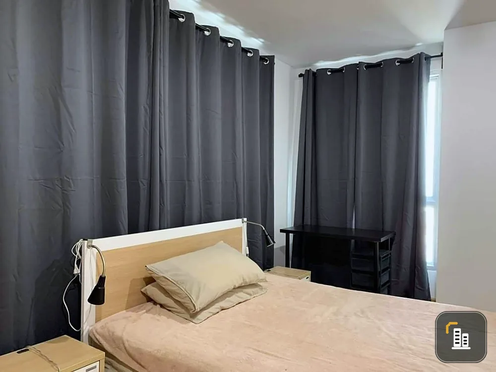 Life @ Ratchada-Huaikwang, corner room, 1bed, fully furnished, complete electrical appliances end in one room This price must hurry.
