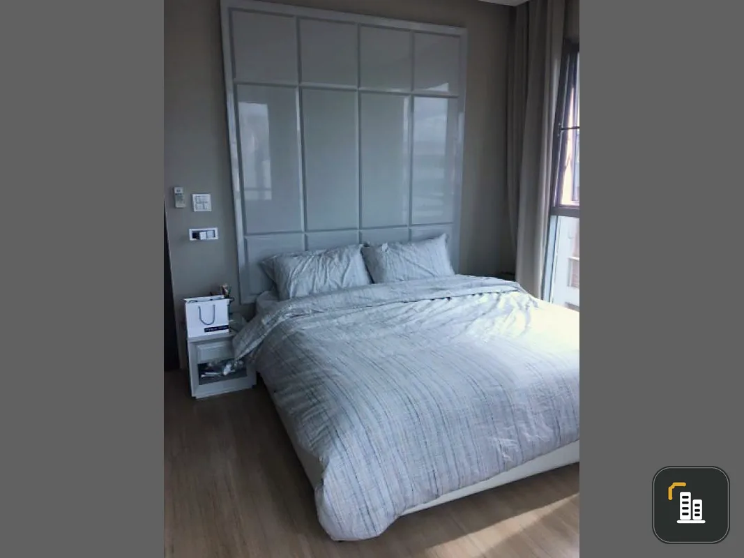 Condo for rent, The Address Phayathai, room with heat protection film genuine leather furniture Don't miss it