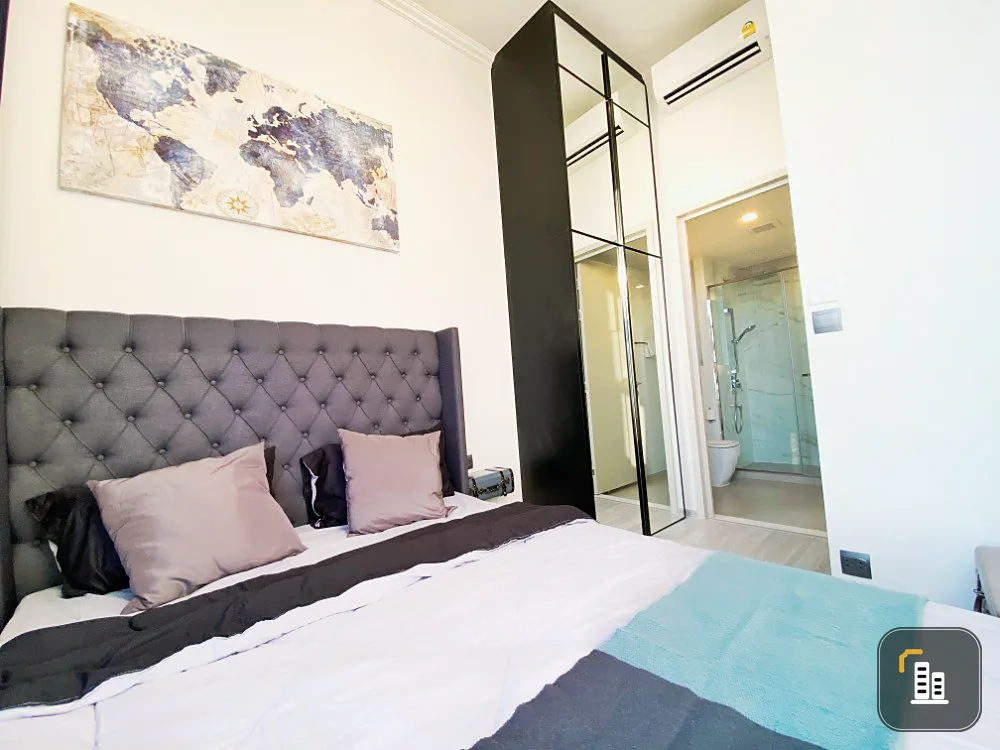 Condo for rent, The Line Sukhumvit 101, high floor, beautiful view, river view, ready to move in, don't wait!!