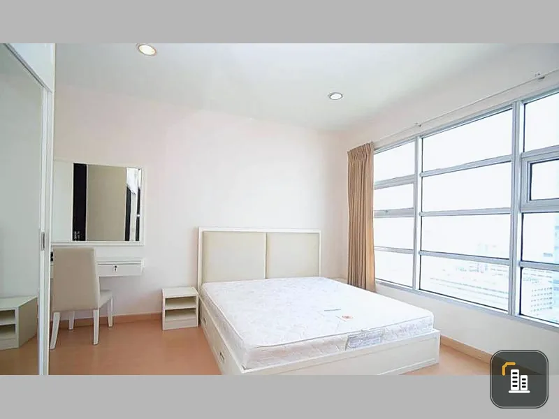 For rent, Baan Klang Krung Siam-Pathumwan, very new room, clear view, airy, 1 bedroom, fully furnished, book now, don't wait!