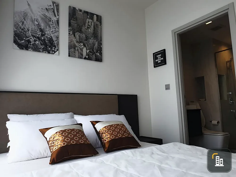 For rent, The Line Chatuchak-Mochit, 1 bedroom, beautiful decoration, 17th floor, great view, friendly price, book now.