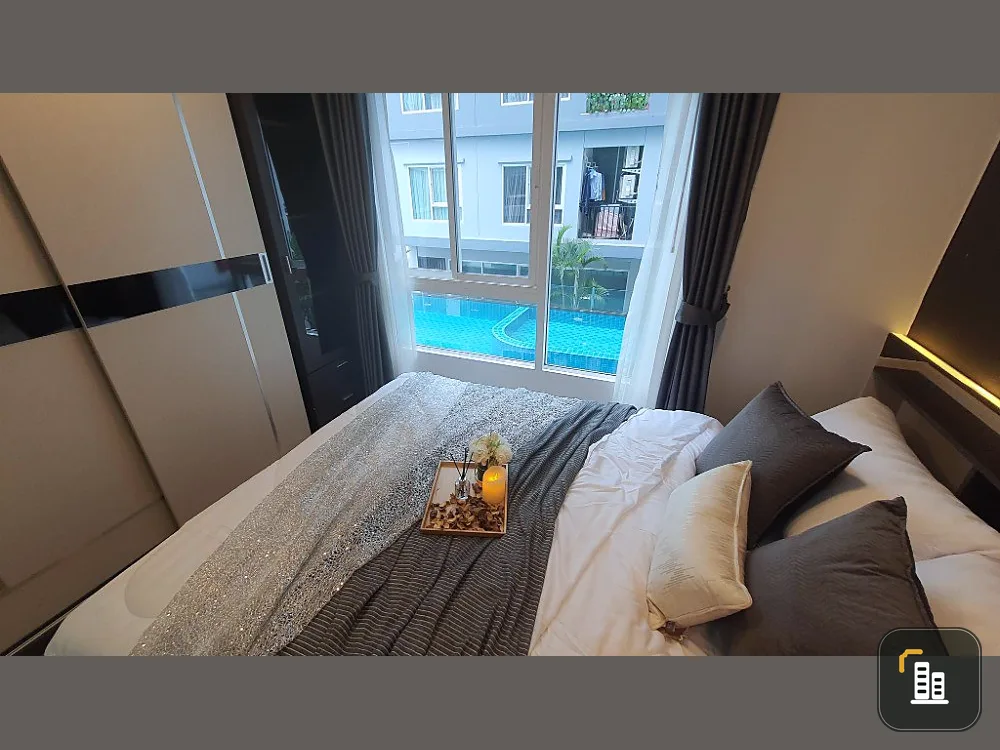 Condo for sale, The One Plus Srinakarin, very beautiful decoration, built-in furniture, ready to move in, book quickly !!