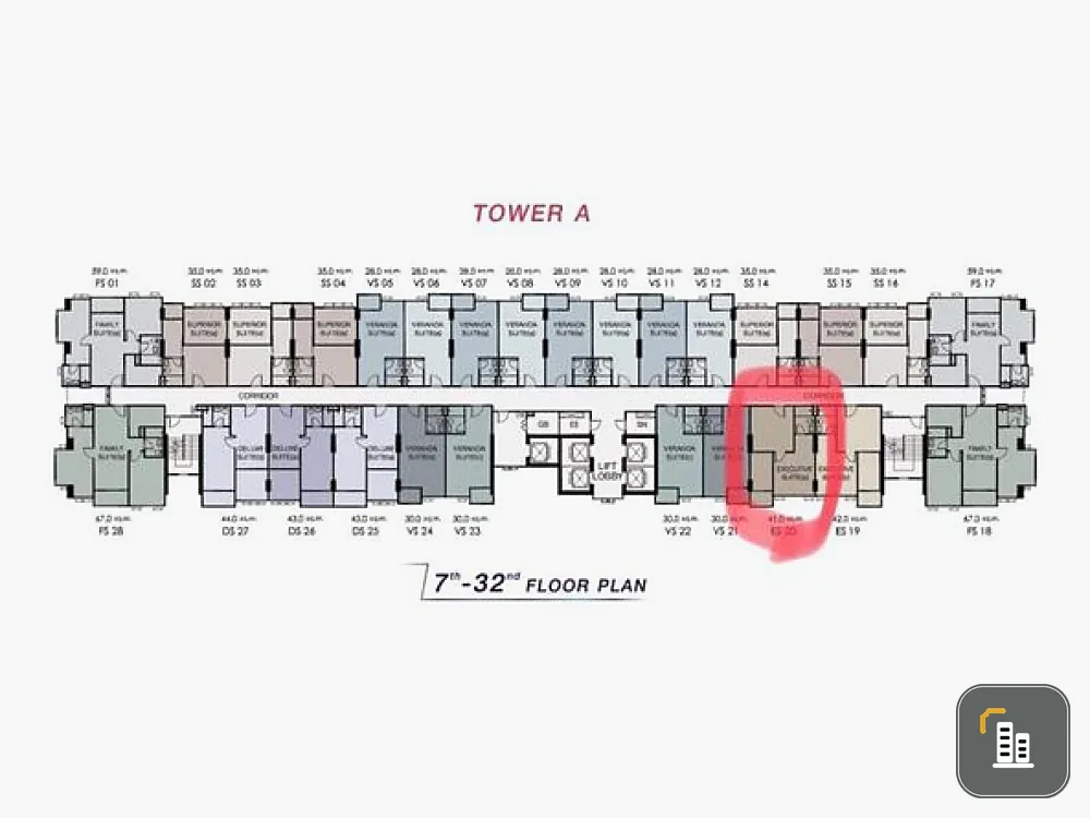 Sale/down payment, Condo Supalai Veranda Ramkhamhaeng, good view room, good room number, central location,don't miss it!!