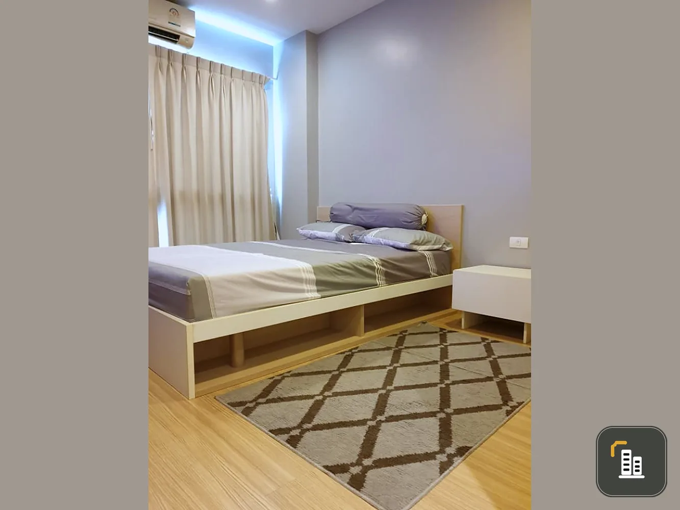 For sale Addera Chaengwattana, this room is decorated with built-in furniture, 1 bedroom, good mattress. Ready to move in