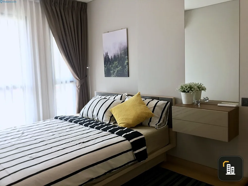 ** Beautiful room, ready to move in ** Clear view, not hot, very beautiful decoration, 1 bedroom, 28 sqm., 12th floor
