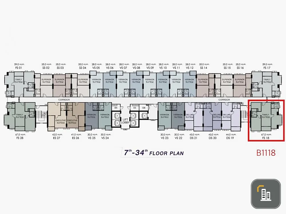 For Sale/Down Payment Condo Supalai Veranda Ramkhamhaeng, 2 bedrooms, corner room, high floor, good view, complete central !!