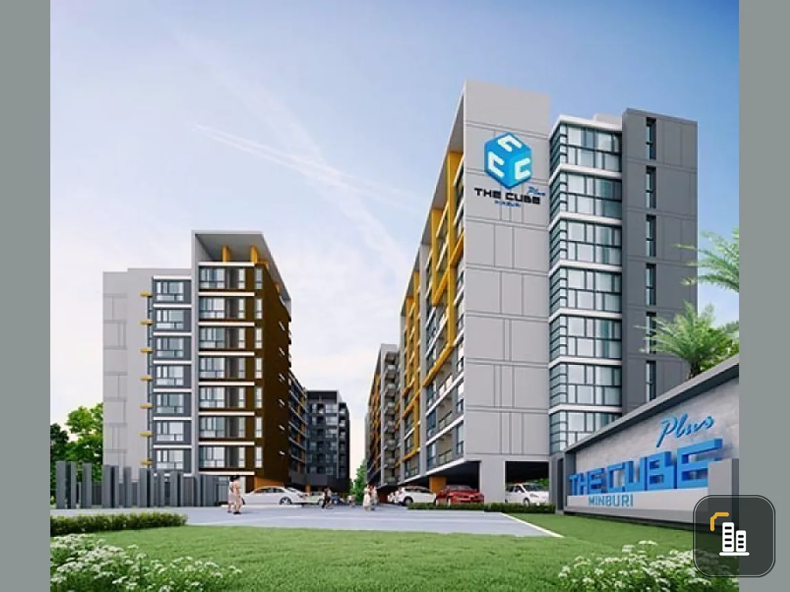 Condo for sale, The Cube Plus Minburi, corner room, high floor, good location, do not miss