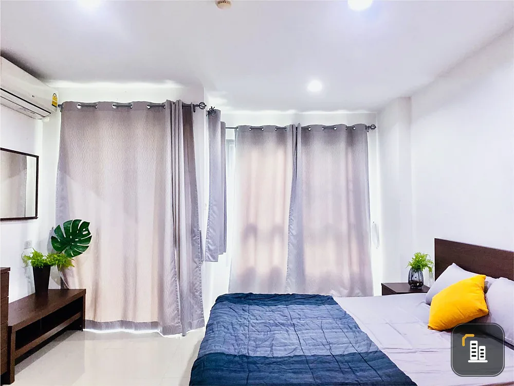 Milestone Serithai for sale, studio room, room size 30 sq.m., fully furnished, shady, comfortable, don't wait!!