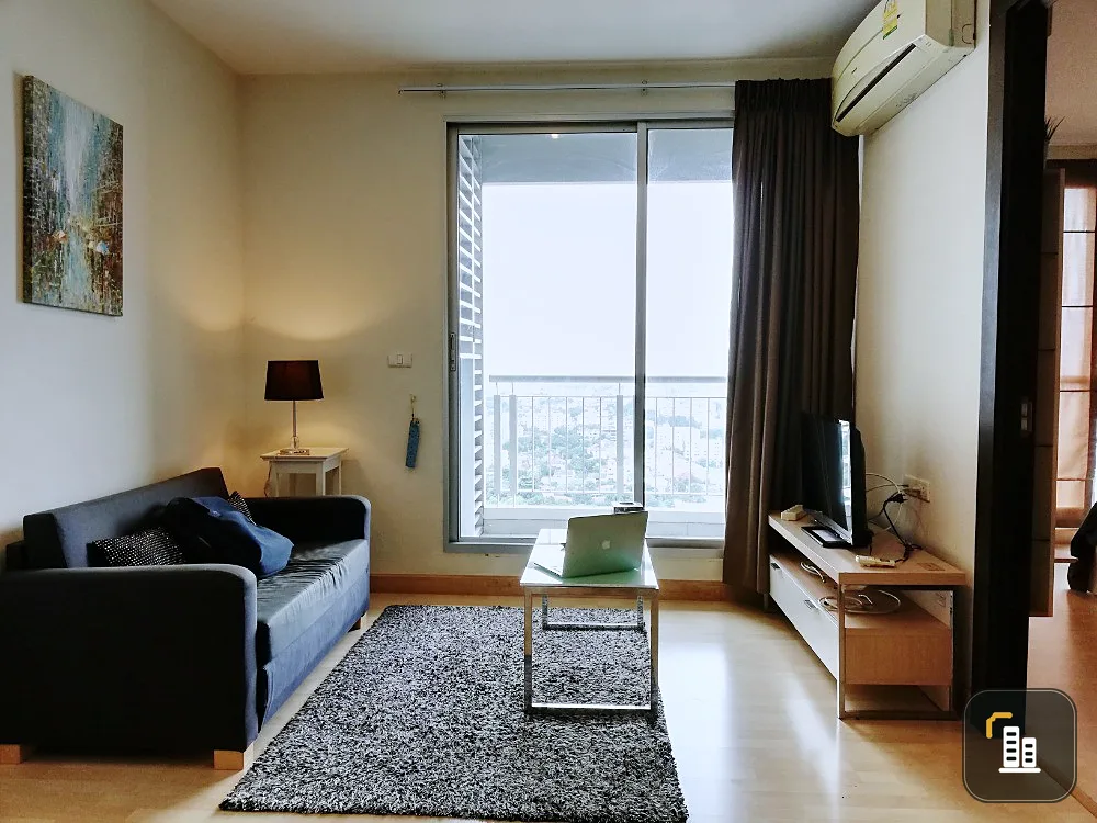 Available for rent, Rhythm Ratchada Condo, 1 bedroom, 1 bathroom, fully furnished, end here in one place. Keep your bags in.
