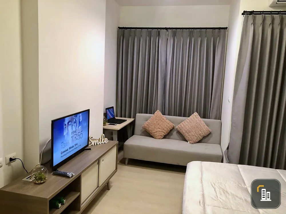For sale, for rent!! Condo Chapter One Eco Ratchada-Huai Khwang, new room, ready to move in, just drag your bags and move in!!