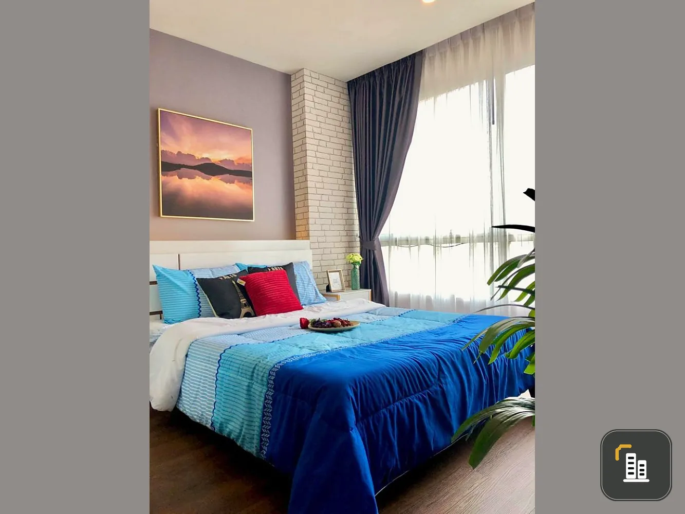 For sale. Happy condo, Ladprao 101, size 37 sqm., 6th floor, fully furnished, complete in one place, best price in this area.