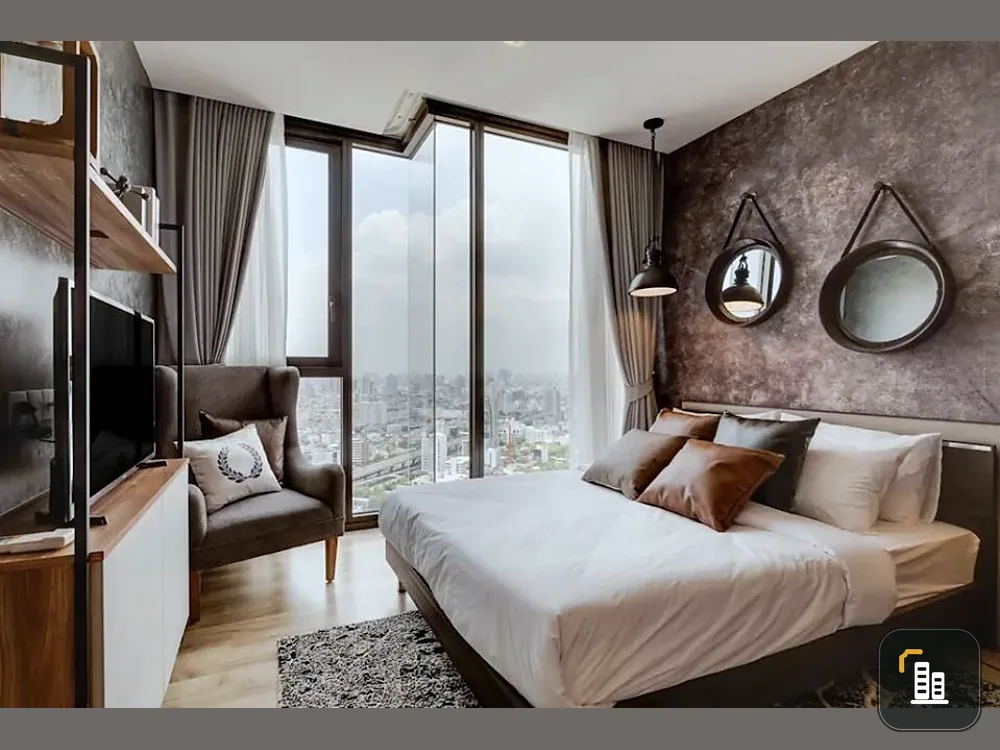 Sell and rent The Line Jatujak, 42nd floor, very good view, decorated with Modern Loft, beautiful on the cover, 100% don't miss it!!