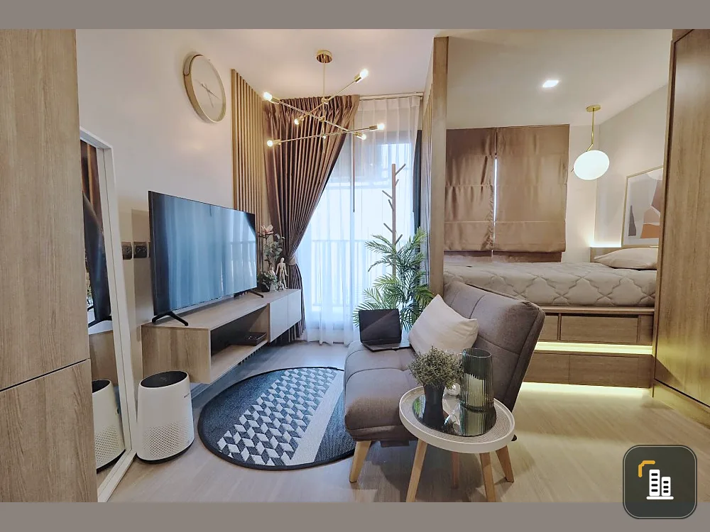 Quick rent! Life Ladprao - High floor, corner room decorated in modern Japanese style, good location, convenient transportation.