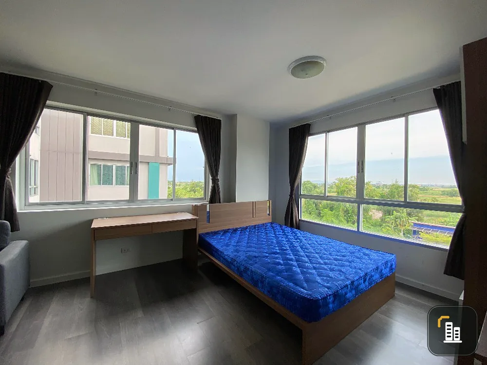 Quick sale!! D Condo Campus Resort Bangna, corner room, fully furnished, don't miss it!!