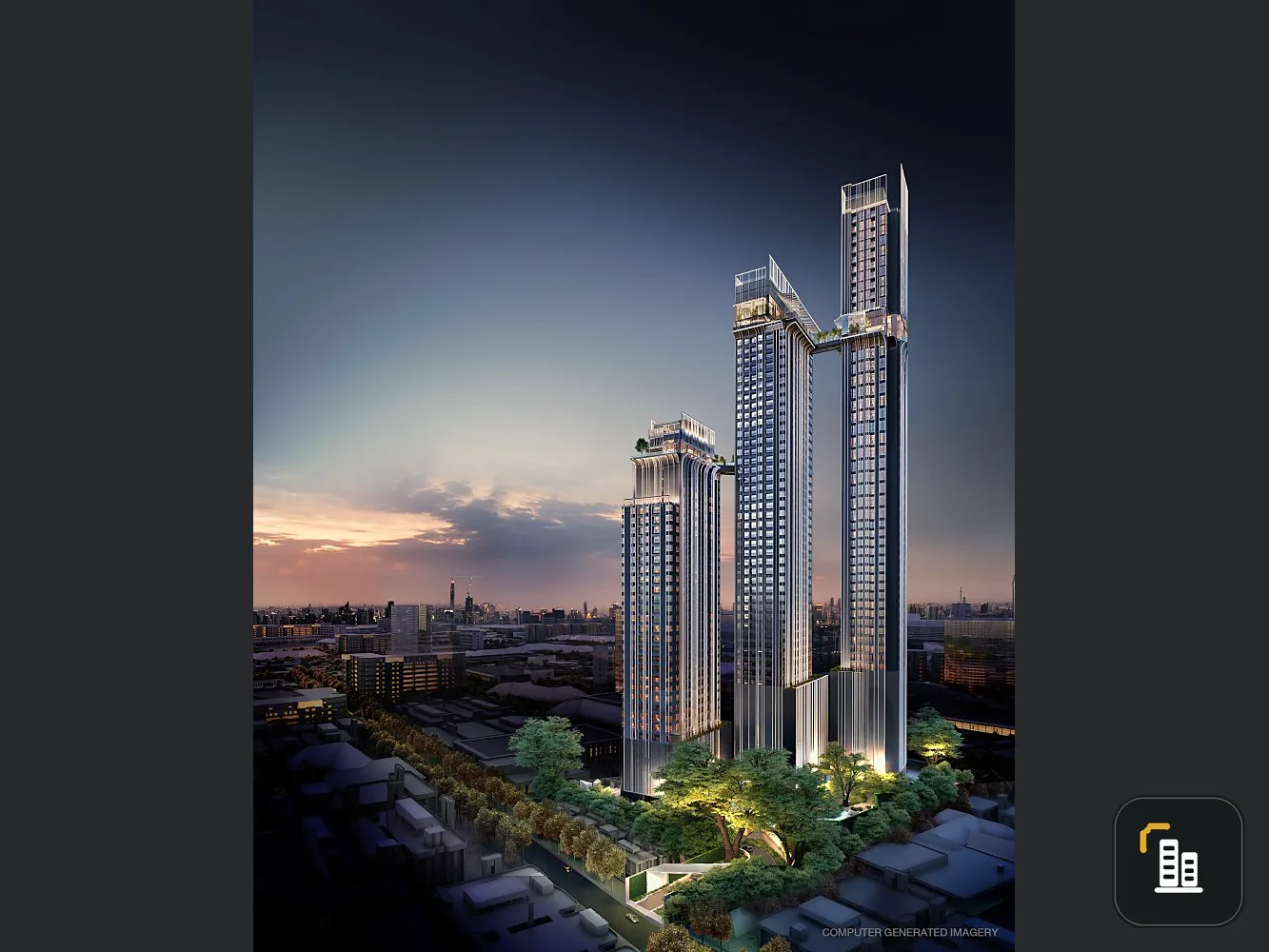Quick sale!! Condo Park Origin Thonglor, Duo x series, high floor, Thonglor view, don't miss it!!