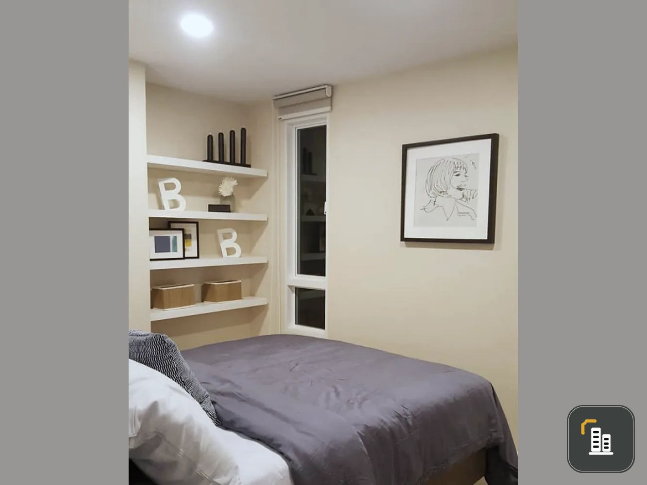 Condo for sale, JW Condo @ Don Mueang, 6th floor, Building A, corner room, beautiful room with furniture and electrical appliances.