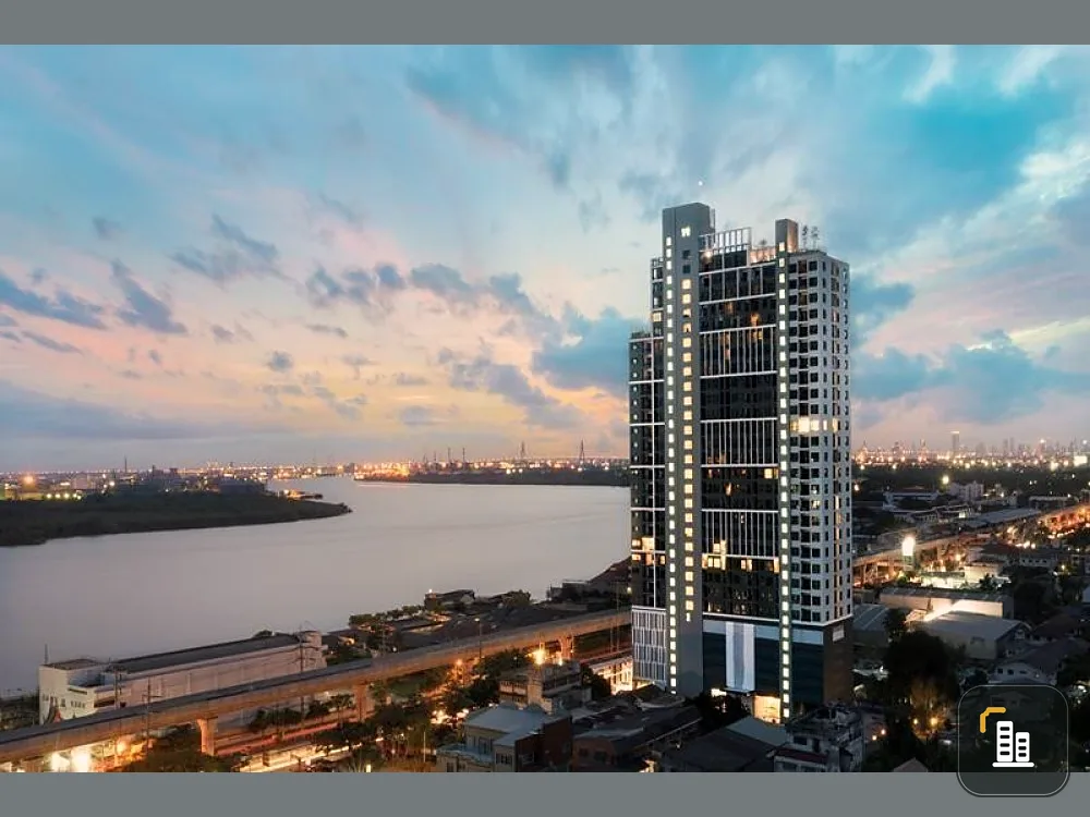 Condo for sale, Knightsbridge Sky River Ocean, Chao Phraya River view, near BTS Naval Academy Station, book now!!