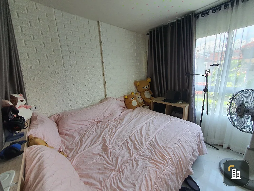 Condo for sale, D Condo Rattanathibet, newly renovated room White marble tiled floor, very beautiful and livable.