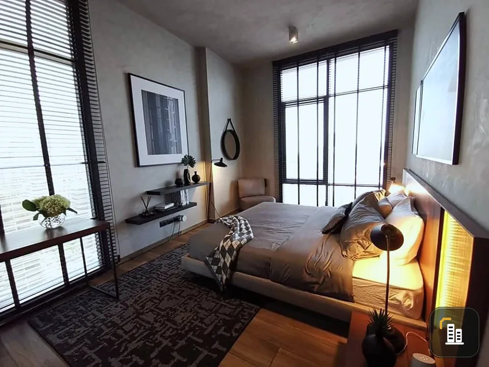 Urgent sale, Condo The Loft Asoke, corner room, beautiful view, convenient transportation, book now!!