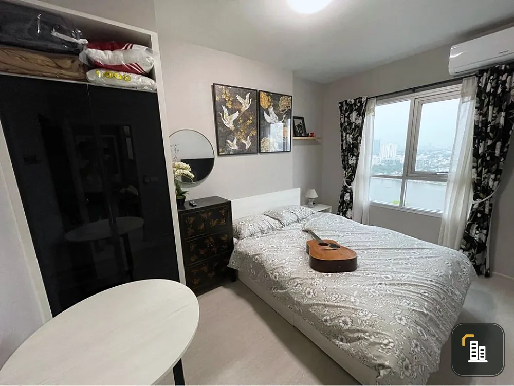 Condo for sale, Chapter One Shine, Bang Pho, corner room, only 1 room per floor, river view, beautiful room, fully furnished.