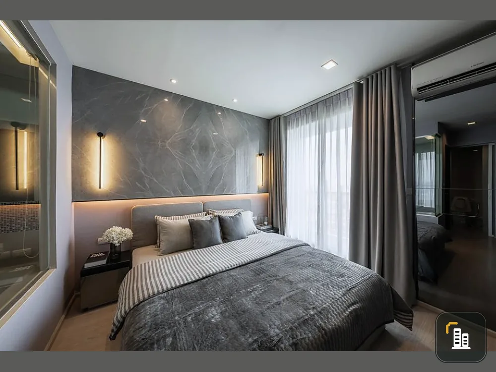 Condo for rent, Rhythm Sukhumvit 44/1, river view, very beautiful, south, don't miss it.